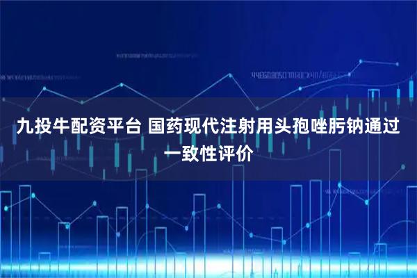九投牛配资平台 国药现代注射用头孢唑肟钠通过一致性评价
